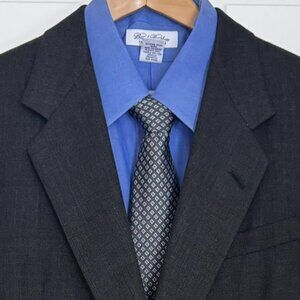 H. Freeman Made in USA Gray Nailhead Wool Sportcoat 42R (Measured)